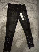 Image of Purple Brand Mens Jeans Size 34 Black Ripped (price negotiable)