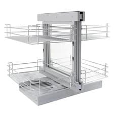 Image of KuKoo LH Magic Corner Kitchen Pull Out Baskets, Slide Out 80-90cm
