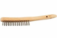 Image of 2 Row Wooden Handle Wire Scratch Brush - Pack 4 | 32127 Connect New