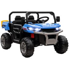 Image of HOMCOM 12V 2 Seater Kids Electric Ride-On Car w/ Electric Bucket - Blue