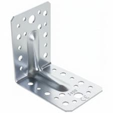 Image of Angle Bracket 2.5mm HEAVY DUTY Galvanised Steel REINFORCED Corner Brace for Timb