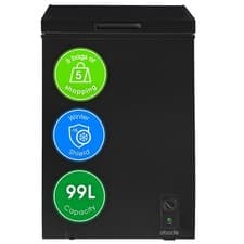 Image of Abode Chest Freezer Black Freestanding 99L Suitable Garage Outbuilding A99CF0E1B