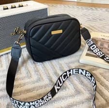 Image of Womens Pu Leather Crossbody Bag Shoulder Handbag Camera Purse Wallet. Black