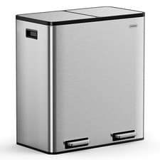 Image of 60L Recycling Kitchen Bin with Double Compartments (2 x 30L), VonHaus
