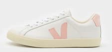 Image of VEJA Esplar Logo Leather White & Pink/Pétale Trainers UK6 EU39 US8 RRP£120