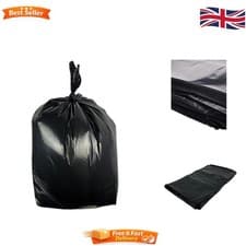 Image of Extra-Strong 200 Count Black Bin Liners for Food Waste - Unscented Convenience