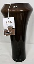 Image of LSA International Ivano Large Vase Handmade Glass Brown 34cm New Contemporary 