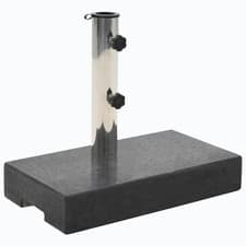 Image of Parasol Base Granite 25 kg Rectangular Black vidaXL