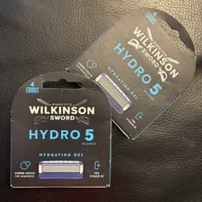 Image of X 2 Wilkinson Sword Hydro 5 Hydrating Gel 4 Blades Per Pack = 8 Blades