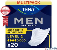 Image of Tena Men Level 2 Absorbent Protector 3 Packs of 20 - Total 60 Pads
