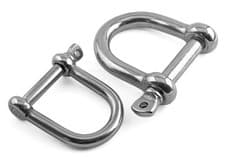 Image of M5 - M12 Wide D Shackle Dee Shackles A4 Stainless Steel Marine Grade 316