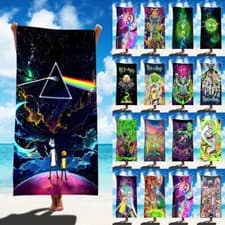 Image of 3D Rick and Morty Swim Bath Towel Beach Thick Microfiber Turt 70*140cm Xmas Gift