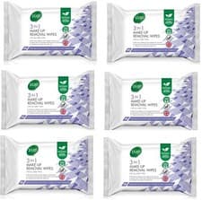 Image of 6 x PURE FACIAL 3 IN 1 COMPLETE MAKE UP REMOVAL FACE CLEANSING WIPES 25'S