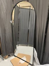 Image of Garden Trading Charlcombe Arched Leaner Mirror, Large Steel, H170cm RRP320
