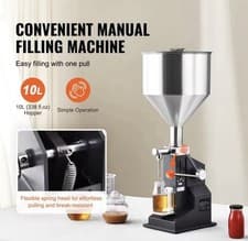 Image of 5-100ml Manual Liquid Filling Machine Paste Bottle Filler Adjustable with Hopper