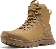 Image of Men Military Tactical Boots Waterproof Combat Side Zipper Army Work Hiking Shoe