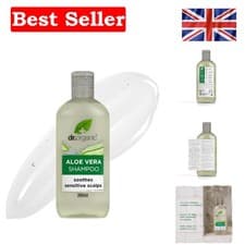 Image of Certified Organic Aloe Vera Shampoo, 265ml - Nourishing for Sensitive Scalp
