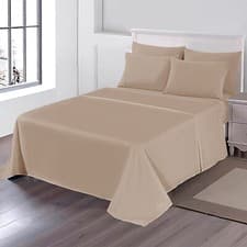 Image of Luxury 100% Egyptian Cotton Flat Sheet Bed Sheets 400TC Single Double King Size