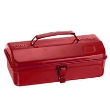 Image of HARFINGTON Tool Box 11.4" Portable Steel Tool Box Hip Roof Style with Metal