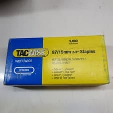 Image of TACWISE 97 SERIES NARROW CROWN 1 Box STAPLES 15 mm 5/8 Galvanised 5000