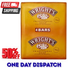 Image of Wright's Coal Tar Soap 4 Bars, for skin cleansing, suitable for all skin types