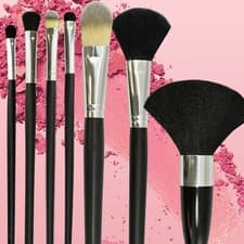 Image of MAKE UP BRUSHES Soft Synthetic Kabuki Flat Round Fluffy Tapered Face Base Makeup