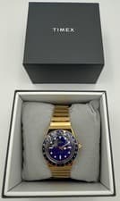 Image of Timex Q Timex Quartz Blue Dial Ladies Watch TW2V92400 New Free Postage
