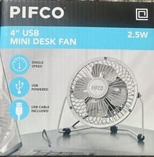 Image of Portable Desktop Cooling Desk Laptop USB Fan Super Silent 4" Pifco USB Mini Fan