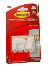 Image of 3M Command Micro Hooks Strips Damage Free Hanging Picture 1 x 3 Hold up to 225g