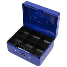 Image of TtS 6inch Metal Cash Box Combination Lock Deposit Steel Home Security Sturdy