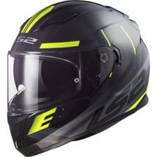 Image of Motorcycle LS2 FF320 Stream Evo Shadow Helmet (Black/Neon Yellow) Size:M(57)