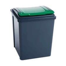 Image of VFM Recycling Bin With Lid 50 Litre Green 384288