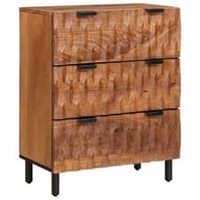 Image of Sideboard Solid Mango Wood Unit Modern Rectangular Dining Room Storage  vidaXL
