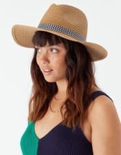 Image of Accessorize Erica braid trim fedora hat Brand New with Tags