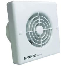 Image of Manrose 100mm Axial Quiet Bathroom Extractor Fan with Humidity Control QF100H