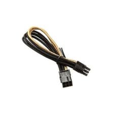 Image of SST-PP07-IDE6BG Silverstone 6-pin PCIe to 6-pin PCIe Cable 25 cm - Black / Gold