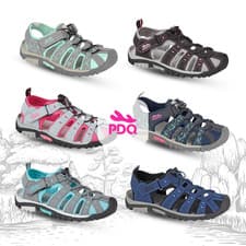 Image of Womens Closed Toe Sandals PDQ L377 Walking Hiking Holiday Summer Shoes UK3-9