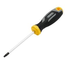 Image of Draper Torx Star Tamperproof Soft Grip Screwdriver T20H x 100mm Magnetic 13410