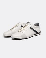 Image of BOSS Orange Saturn Mens Low Profile Leather Trainers With Odour-Control Lining
