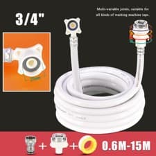Image of Multifunctional Washing Machine Water Inlet Hose Extension Pipe Tube 0.6M-15M