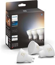 Image of Philips Hue White Ambiance Smart Spotlight 3 Pack LED [GU10 Spotlight] 350 Lumen