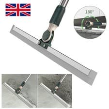 Image of Floor Squeegee Heavy Duty Wet Room Tile Cleaning Rubber Wiper Blade Long Handle