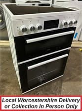 Image of Beko FDC6731W White Electric Cooker Double Oven Ceramic Hob 60cm PEC