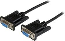 Image of StarTech.com 2m Black DB9 RS232 Serial Null Modem Cable F/F - DB9 Female to