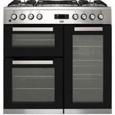 Image of Beko KDVF90X 90cm Dual Fuel Range Cooker 5 Burners Stainless Steel A/A