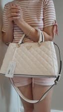 Image of Guess Quilted Stone Color Tote Bag – Brand New with Tags £70 - RRP £150