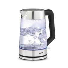 Image of GEEPAS 3000W Electric Jug Kettle Cordless 1.7L Blue LED Illuminating Glass