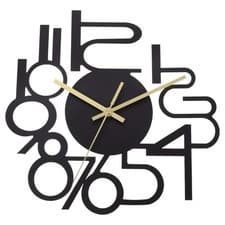 Image of Vintage Wall Clock 12 Inch, Ornate Metal Clock, JSCC014