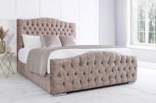 Image of Majestic Chesterfield Gas-Lift Ottoman Storage Bed Frame Plush Upholstred Design