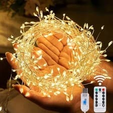 Image of USB LED String Lights Firecracker Fairy Garland Remote Wedding Party Christmas